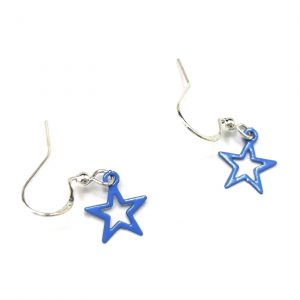 boucles d'oreille enfant étoiles bleues piloki